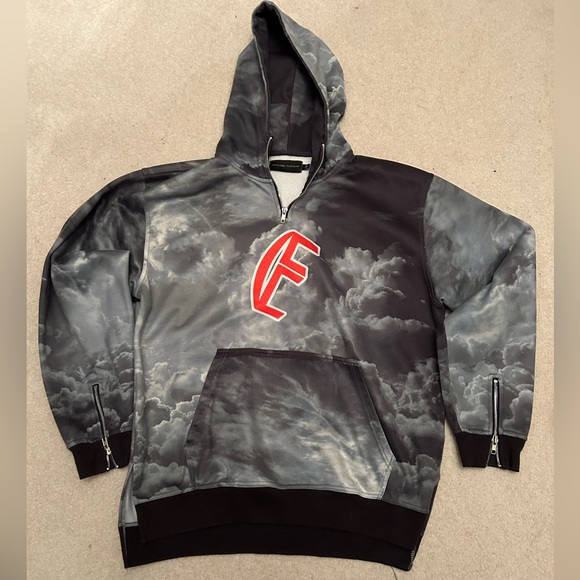 Equalnox Clothing Co. Cloud Hoodie Black Gray Orange Size XL - Picture 1 of 7